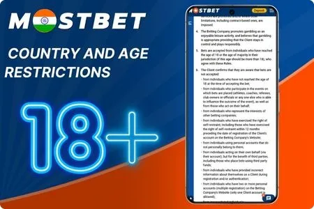 Mostbet Age Restrictions